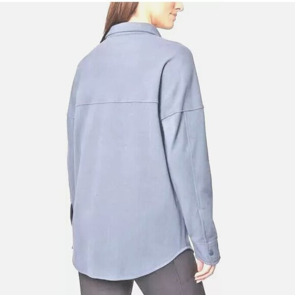 Mondetta Women's Cozy Warm Fleece Shirt Jacket - Blue - L/XL - Picture 4 of 4